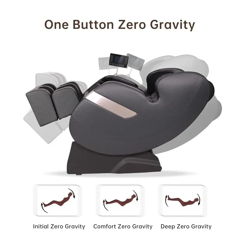 2025 كرسي تدليك كامل الجسم ثنائي النواة S-Track كرسي شياتسو بدون جاذبية مع تطبيق وتحكم LCD للاسترخاء المنزلي #4