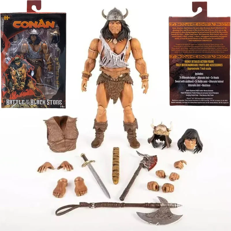 En stock: Figura de acción HC Studio de 7 pulgadas 1/12 Conan el Bárbaro Batalla de la Piedra Negra, modelo de colección de anime y película, regalo.