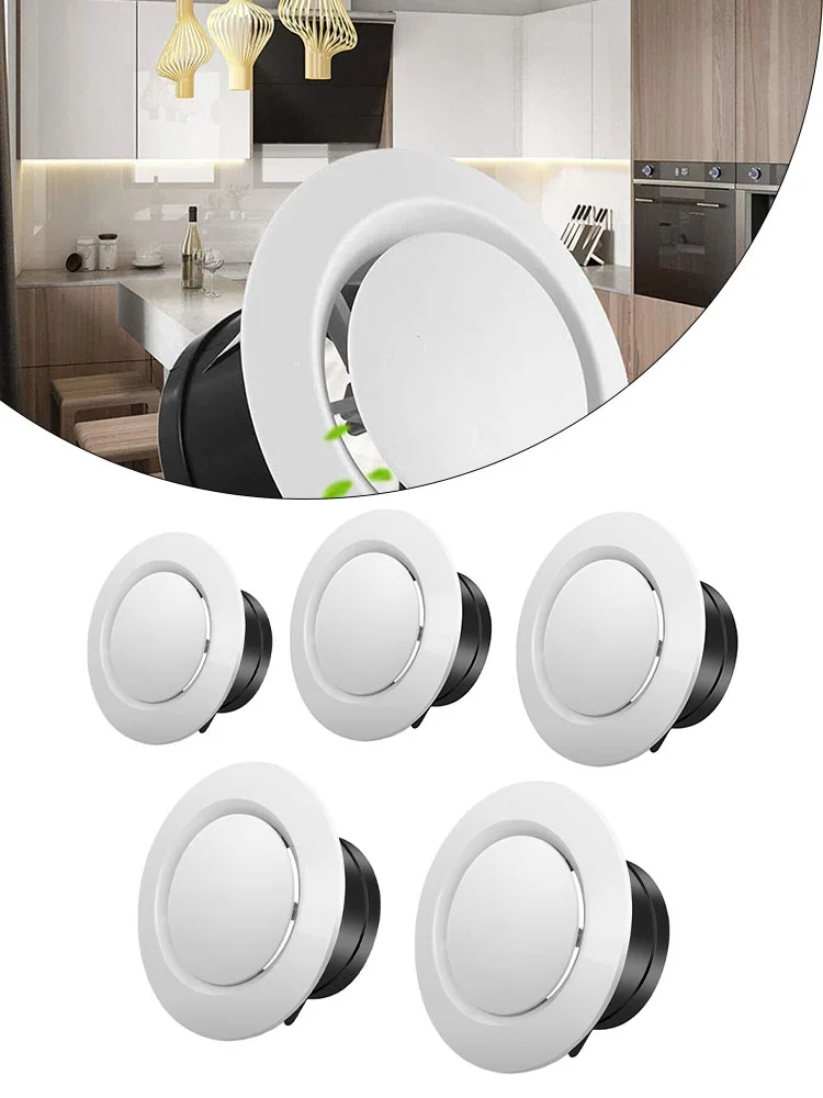 천장 공기 공급 장치 장착 에어 벤트 그릴 커버 디퓨저, ABS 송풍구 조절 가능, 75mm, 100mm, 125mm, 150mm, 200mm