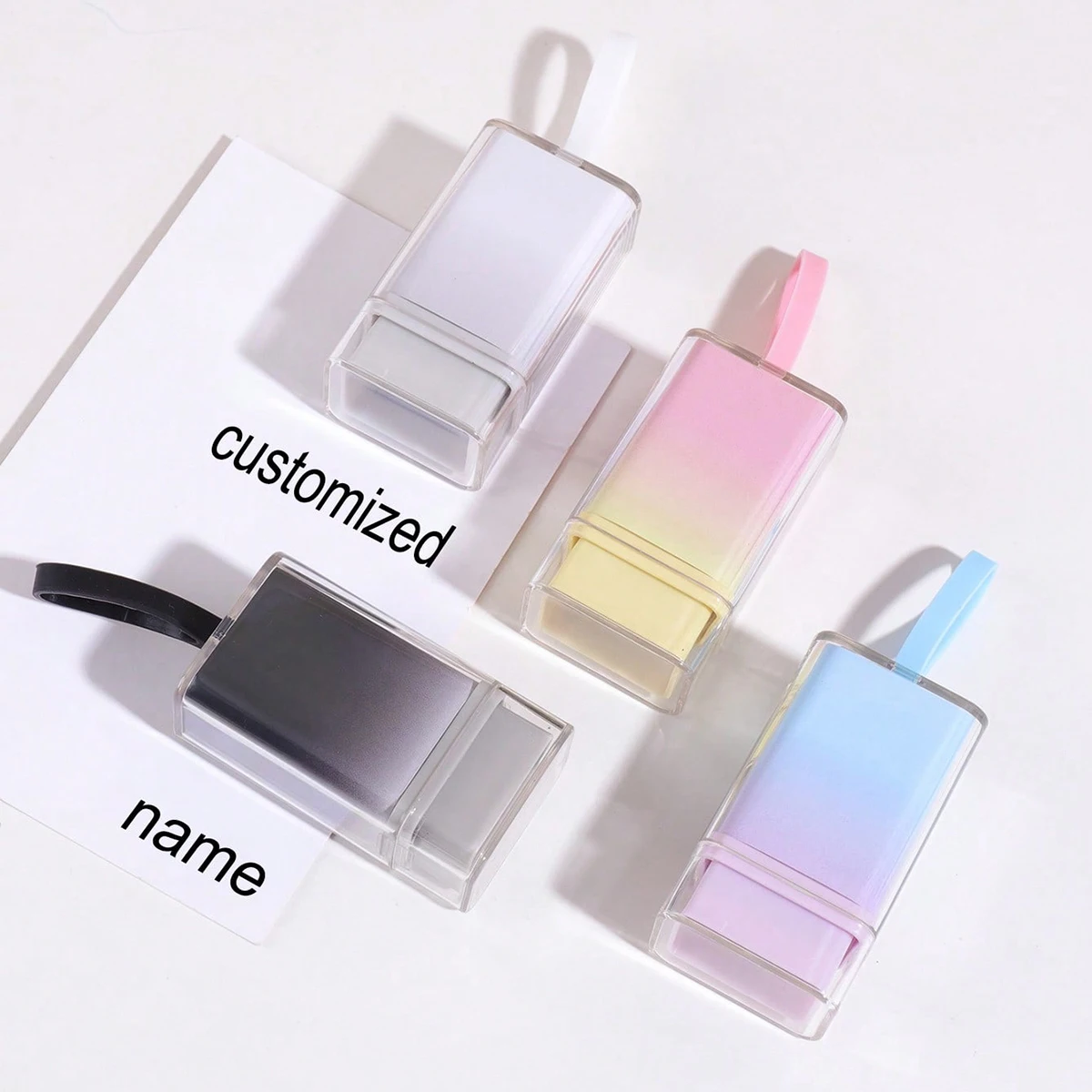 Personalized Custom Name Stamp Signature Name Stamp Waterproof Ink School Clothing Label Office Portable Customized Text Seal