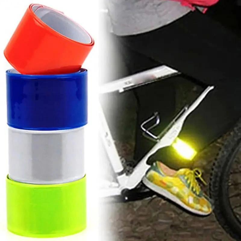 1 Pair Running Fishing Cycling Reflective Strap Night Safety Warning Reflective Material Safety Bicycle Arm Leg Reflective Tape