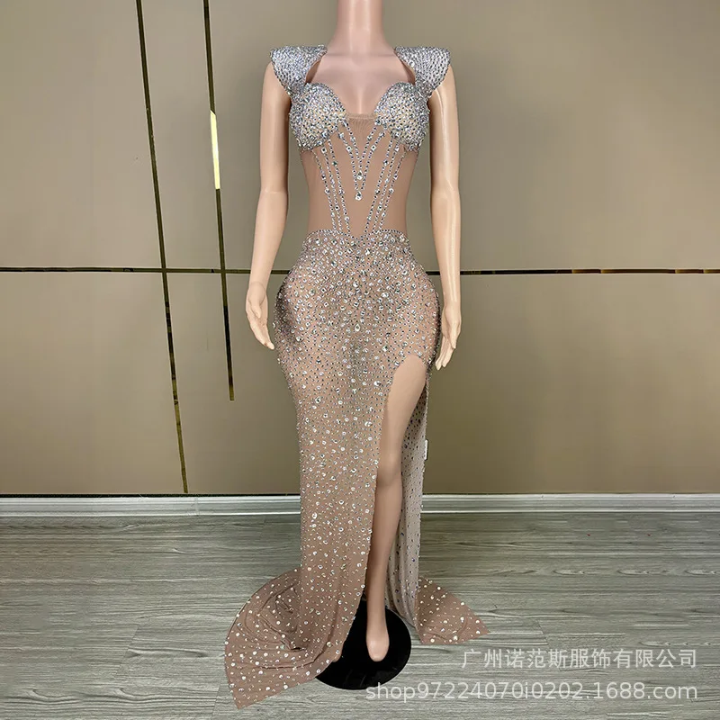 Яркие бриллианты, украшенные сексуальными боковыми разрезами, пышные платья Miss Universe, коктейльные вечерние светские вечерние платья Abendkleid