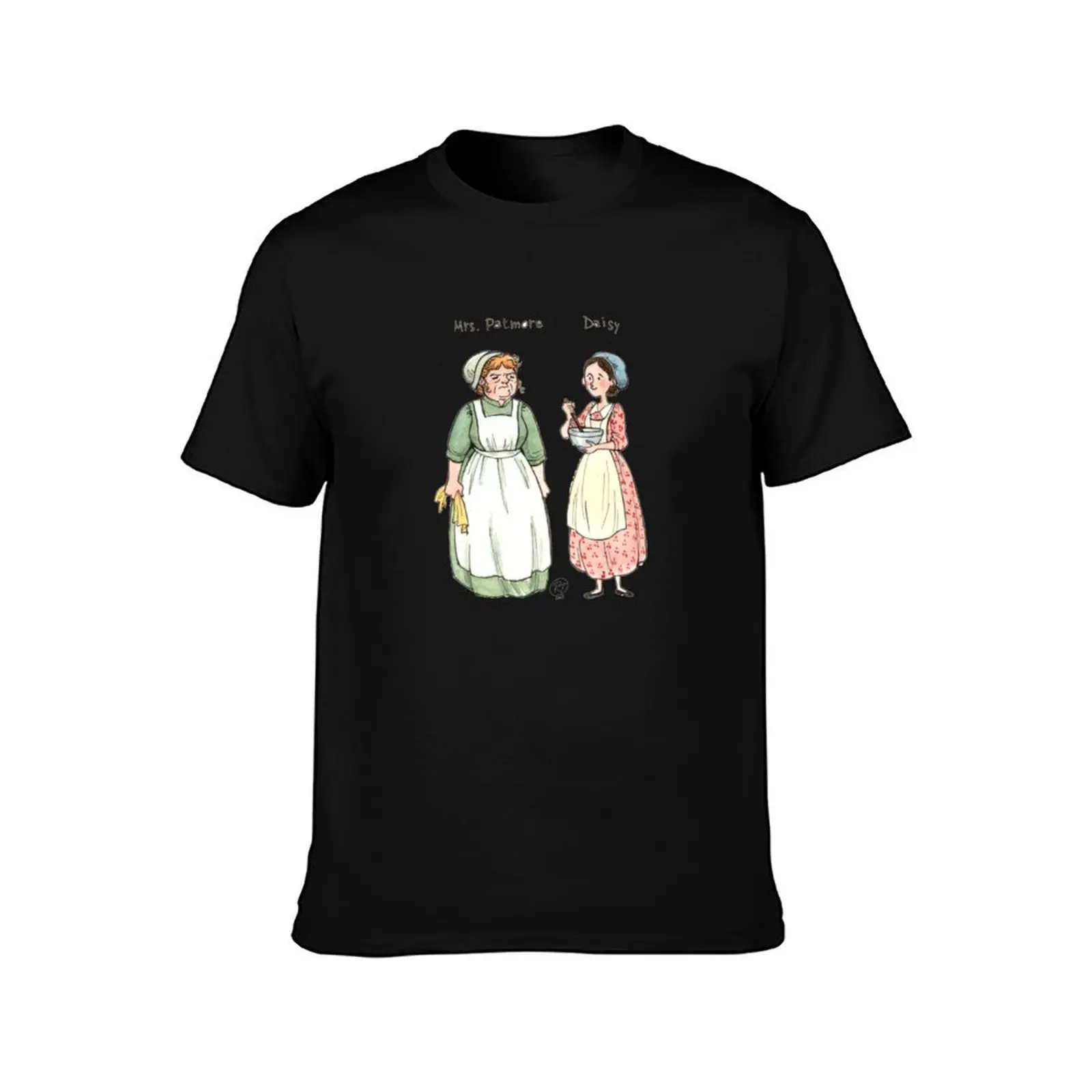Mrs.Patmore-Daisy T-Shirt Summer Casual Cotton Tee Oversized Streetwear Tops Vintage Graphic Print Loose Fit Short Sleeve