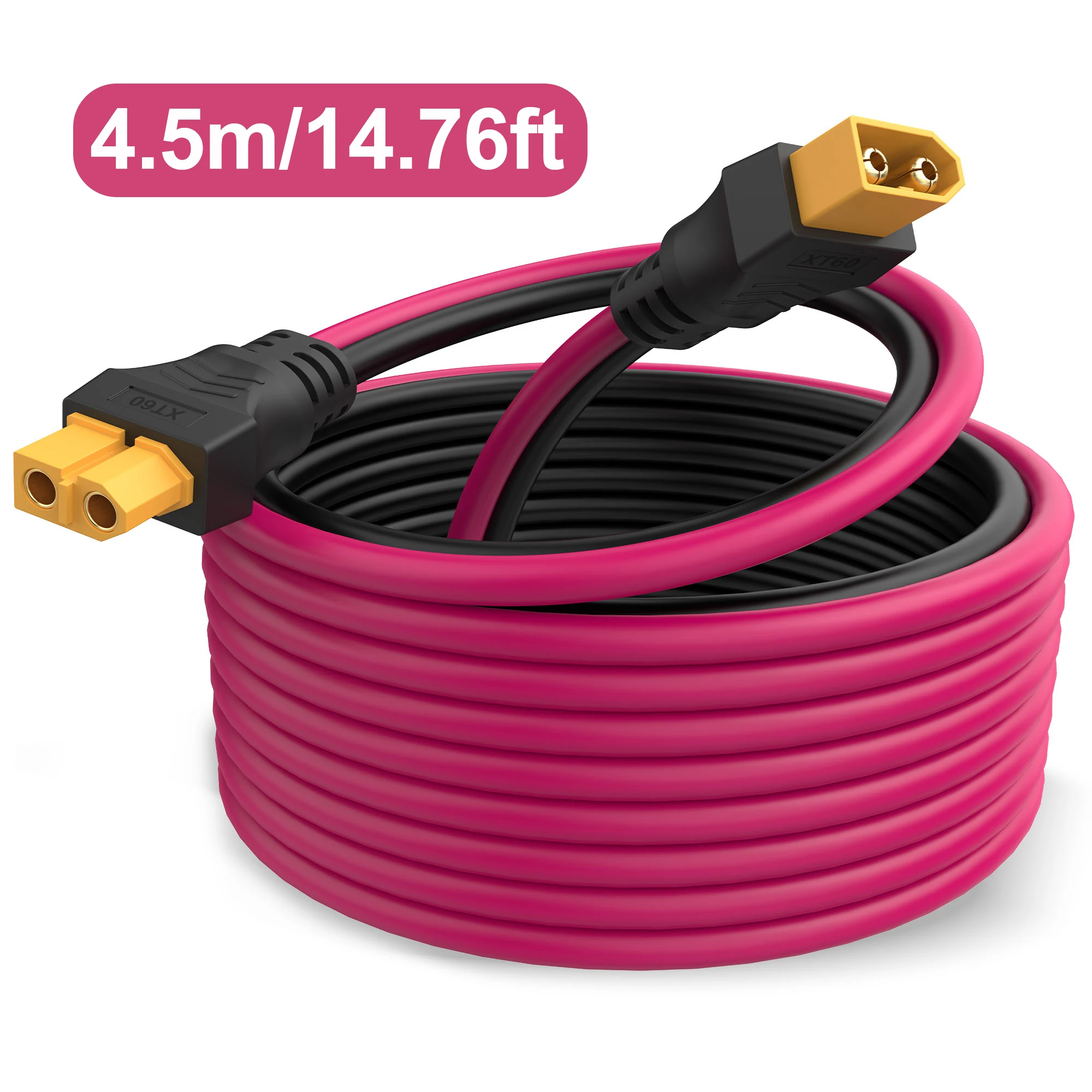 XT60 verlengkabel 12AWG XT60 naar XT60 kabel, met man-vrouw connectoren, geschikt voor zonnepaneel afstandsbediening batterij