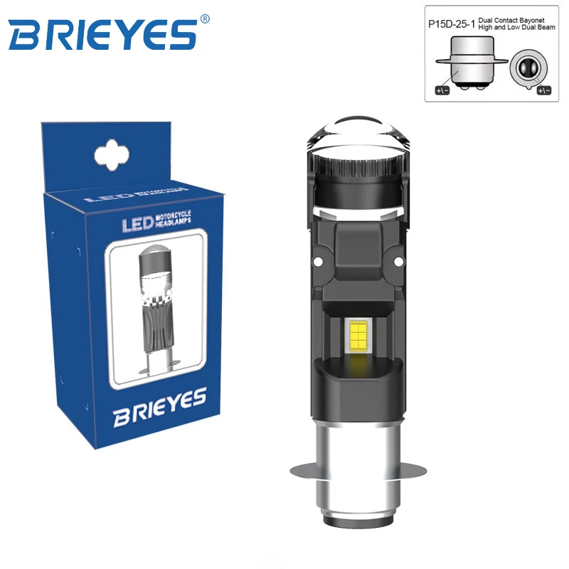 1 قطعة التيار المتناوب/تيار مستمر 9-60 فولت P15D H6M دراجة نارية جهاز عرض LED صغير المصباح لمبة 12 واط بدون مروحة 6500 كيلو عالية/منخفضة شعاع لياماها رابتور UTV ATVs