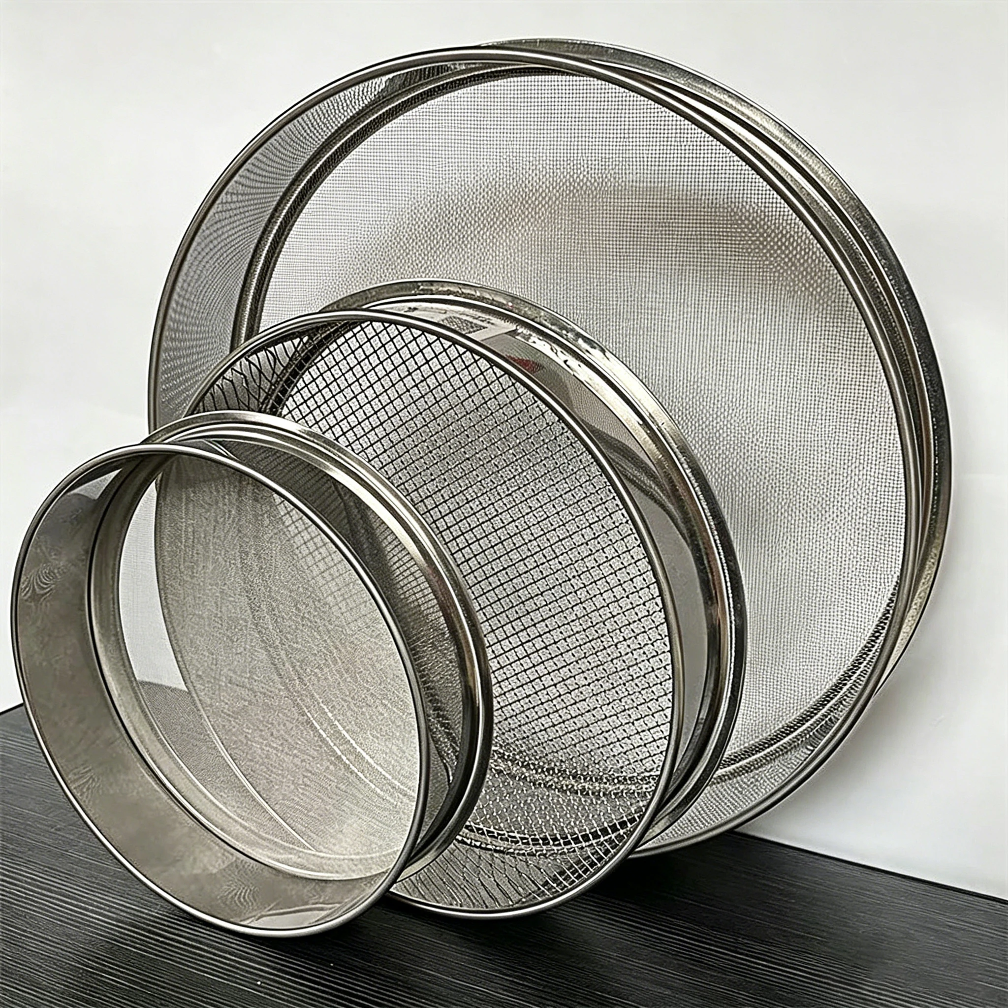 304 Stainless Steel Dia. 35cm Lab Test Sieve Wire Mesh Filter Various Mesh Count