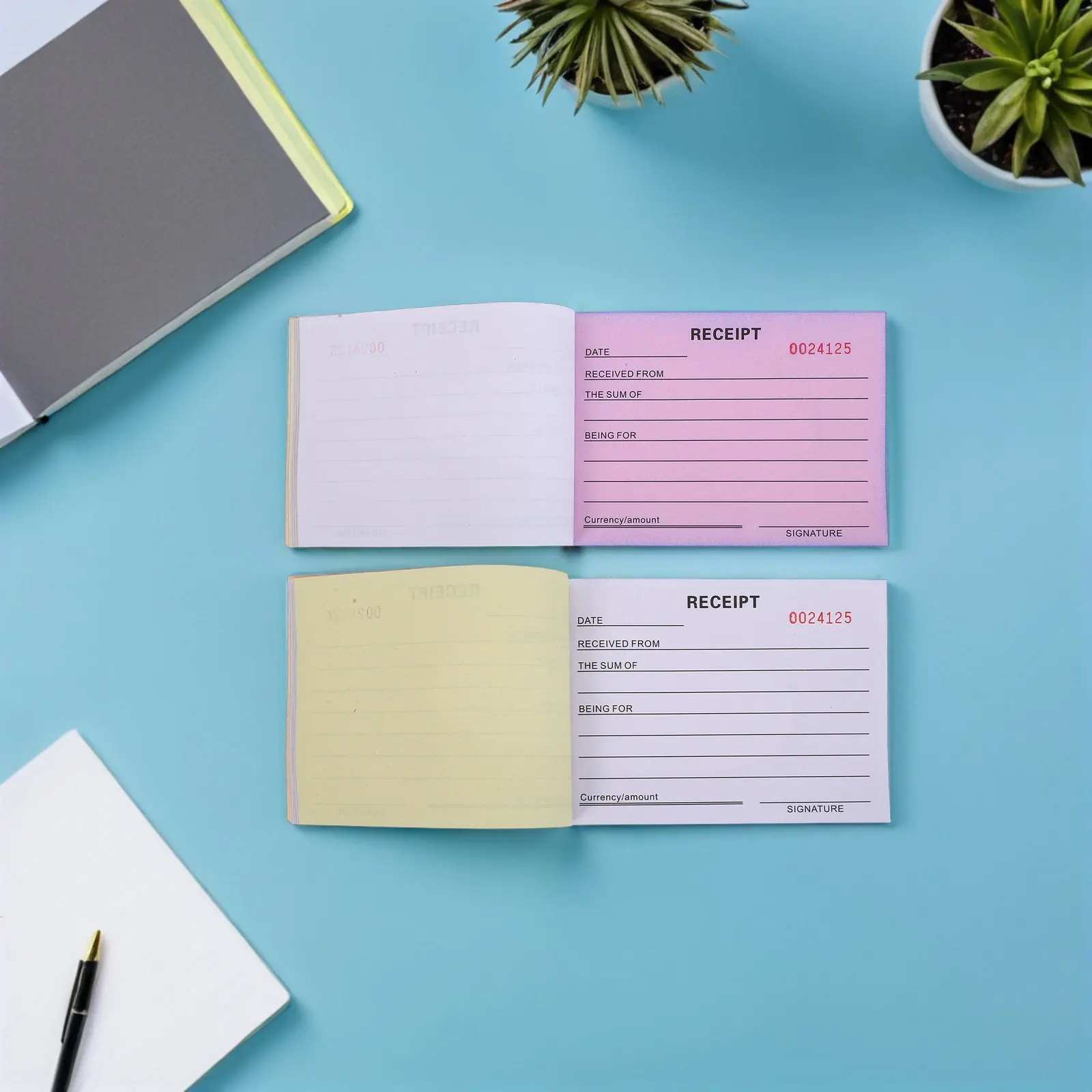 2枚組-ビジネス用領収書記録帳-厚紙-購入注文書-574x413-小規模ビジネス用請求書パッド-作業指示書