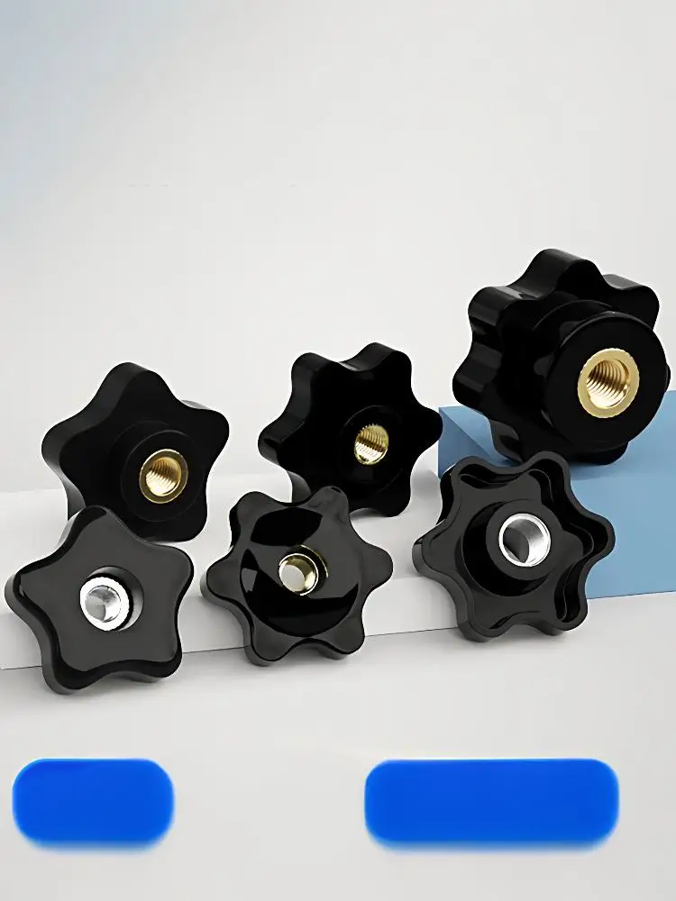 Nylon or Zinc Alloy Star Knob Handles, for 3D Printers, CNC Machines, Furniture Fixtures, Easy Hand Tighten