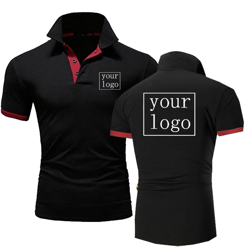 2024 Fashion New Men\'s Polo Shirt Custom Your Logo Short Sleeve Lapel T-Shirt Summer Business Casual Personalized Polo Shirt