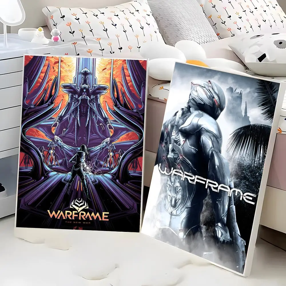 Game Fast Paced Action Warframe Painting Calligraphy Poster Eco-Friendly Decor Vintage Office Frameless Canvas