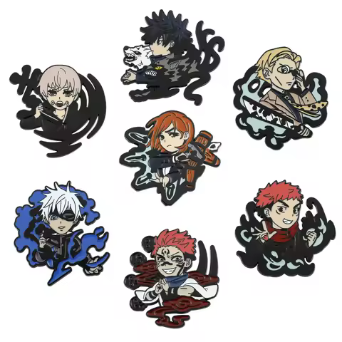 Anime Jujutsu Kaisen Brooch Cosplay Itadori Yuji Fushiguro Megumi Badge Enamel Brooch Clothing Backpack Pins for Fans Gifts