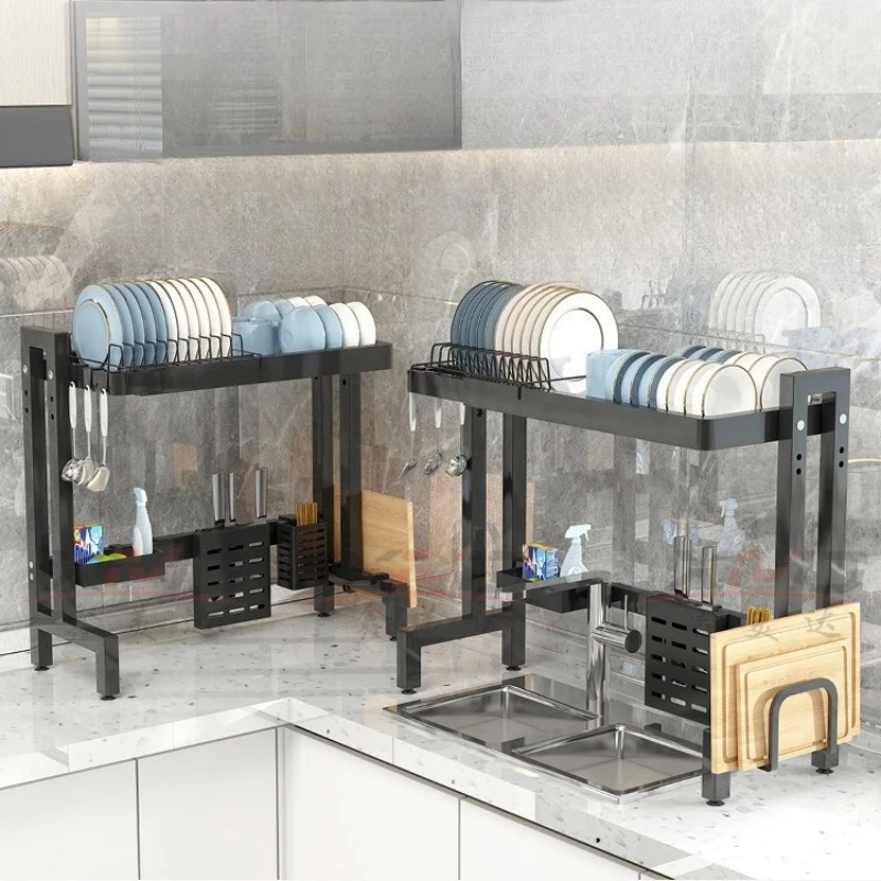 Многофункциональная полка для раковины, выдвижная многослойная чаша для кухонной мойки