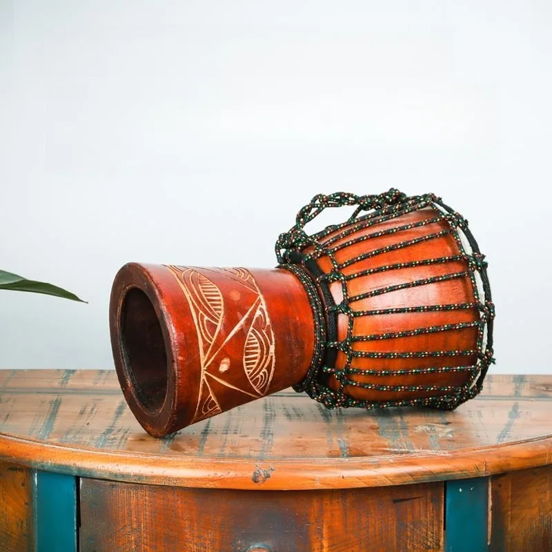 Children Beginner Small African Drum Solid Wood Portable 6/7/8/10 Inch Djembe Drum Mini Percussion Musical Instruments - view 4