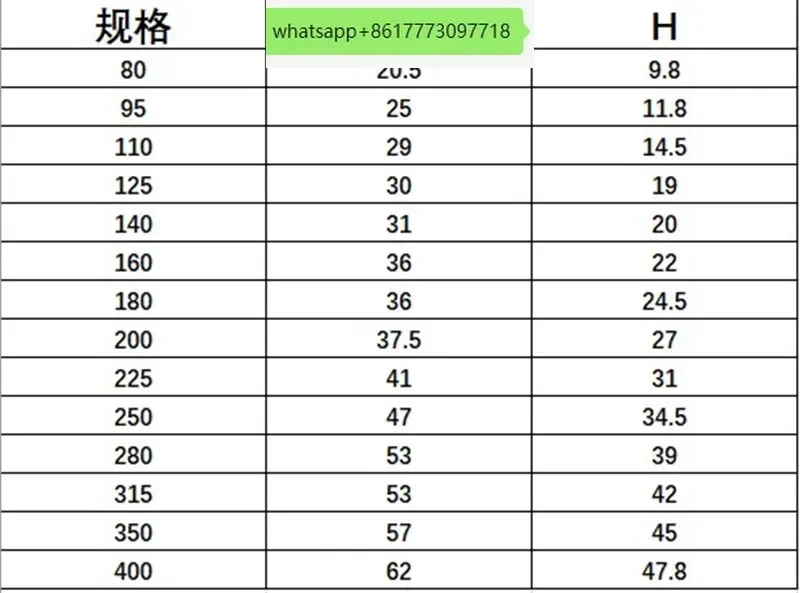 Bloco de mola do eixo TAMANHO tipo H 58/68/80/95/110/125