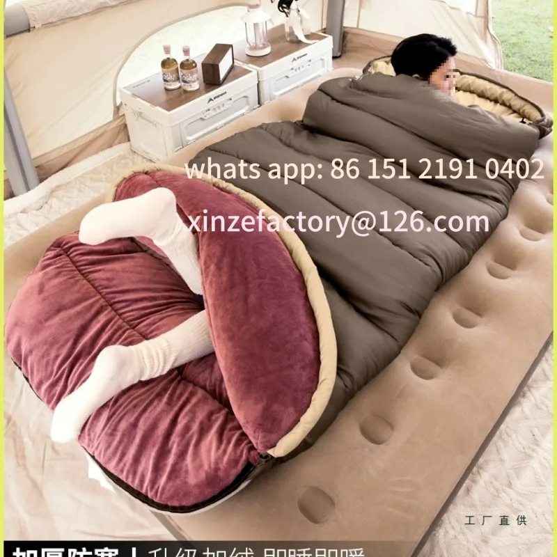 

Customizable Winter Sleeping Bag Adult Thickened Cold Protection Outdoor Camping Office Lunch Break Sleeping Bag