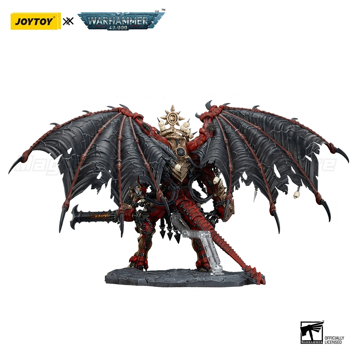 【متوفر】JOYTOY 1/18 لعبة مجسمة Warhammer 40K World Eaters Angron Daemon Primarch of Khorne #4