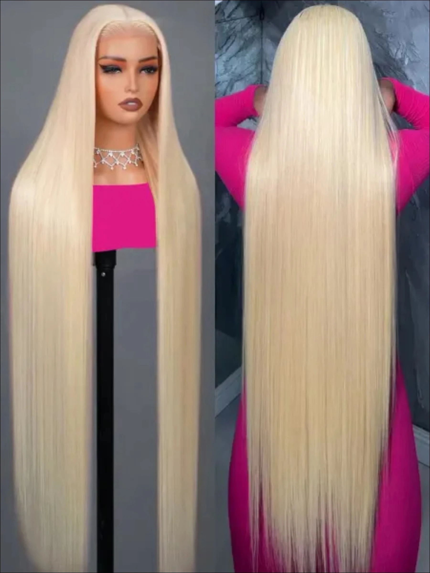 

Straight 13X4X1 HD Full Lace Front Synthetic Wig For Women 613 Honey Blonde Color Prepluck With Baby Hair Heat Resistant Fiber