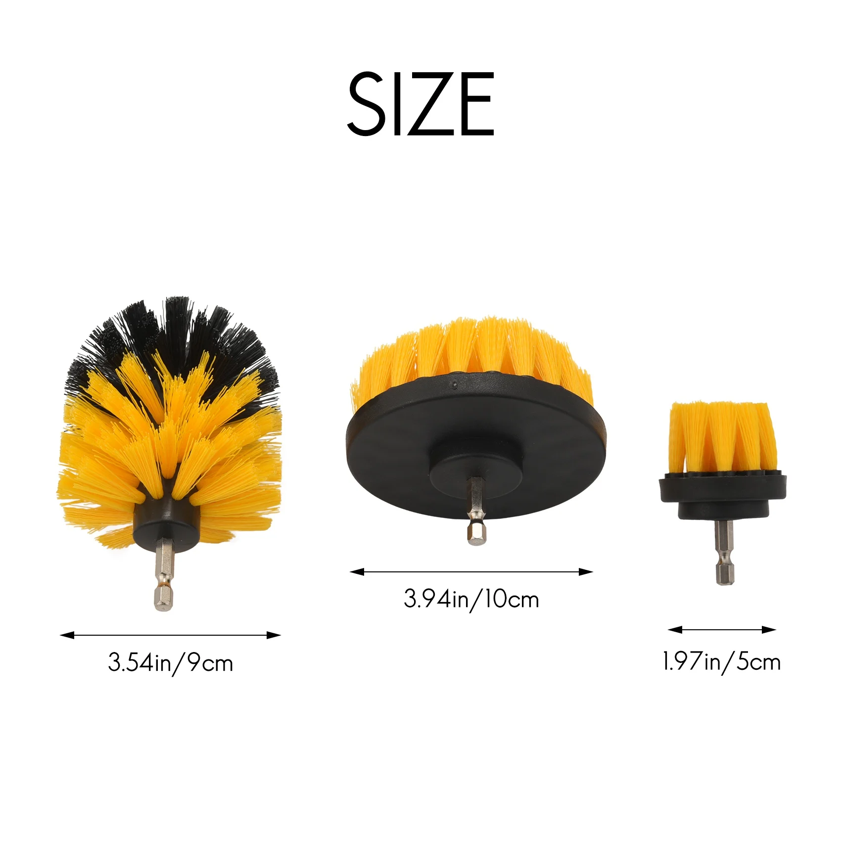 

AF95-4Pcs Combinate Drill Brush Power Scrubbing Brush Drill Spin Scrubber Electric Cleaning Brush Fixing For Car Bathroom Wooden