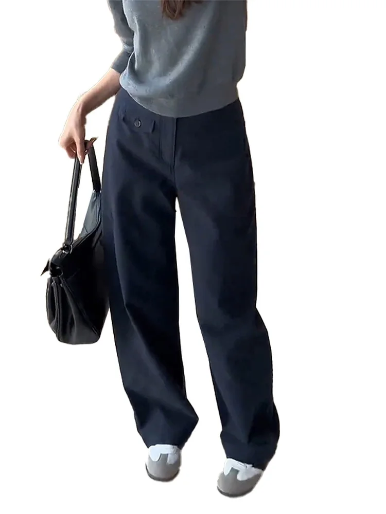 Loose High Waist Casual Pants Women's plus Size Pear Shape Body Slimming Drapey Workwear Trousers Knife  Autumn New Style