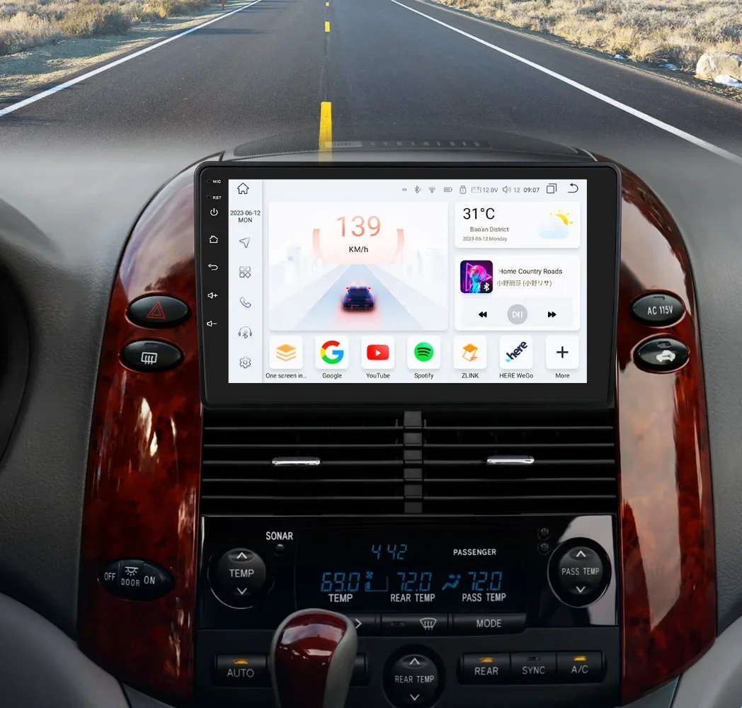 Car Radio Multimedia Android for Toyota Sienna 3 XL30 2004 -2010 Auto Audio Video Player Navigation GPS 9 Inch Car Stereo Player