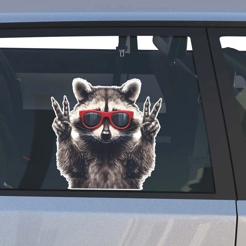 

Charming Raccoon Car Sticker Vinyl Decal Waterproof Rear Window Motorcycle Camper Bumper Truck Laptop Decoration TM139