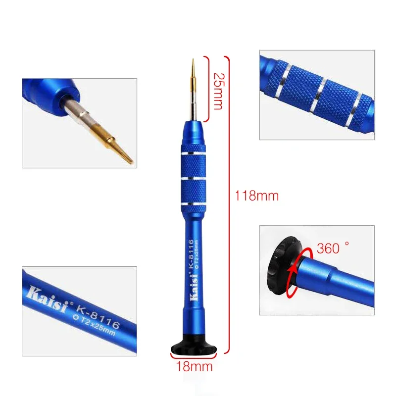 Kaisi 1 piece Slotted Phillips Torx Hex Tri-Wing Screwdriver For iPhone Samsung Huawei P8 Xiaomi Opening Repair Tools