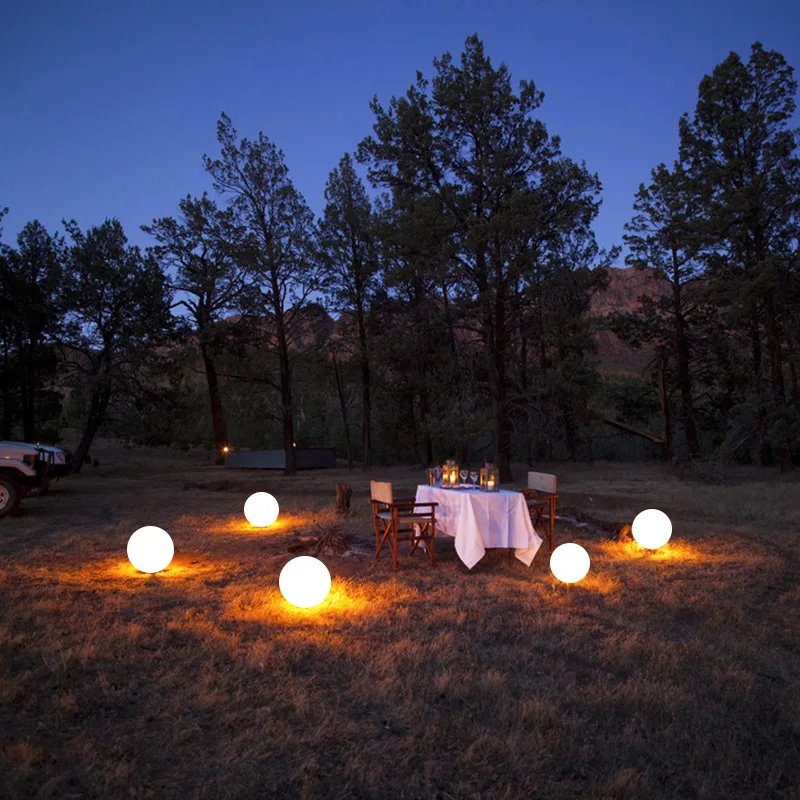 LED Solar Luminous Ball Light Colorful Creative Spherical Light Beach Landscape Outdoor Activities Decorative Lawn Ball Light