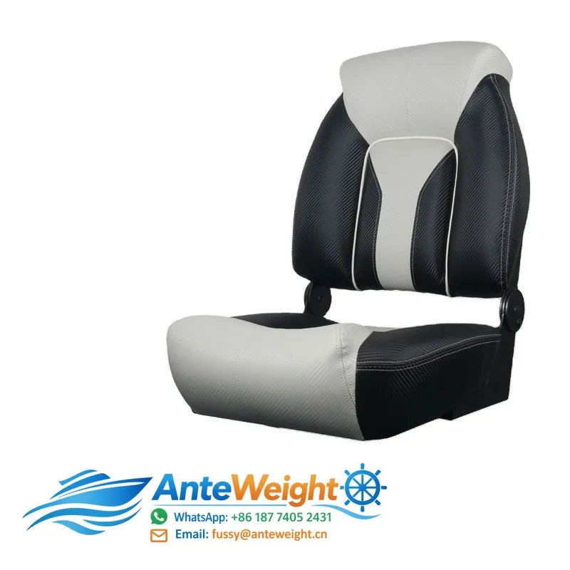 Marine Seat for Speedboat/Angling Boat/Fishing Boat Drivers Seat-Foldable UV-Resistant Waterproof Sunproof Leather