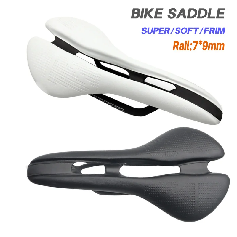 super light  bike Carbon Leather Saddle Road Bike MTB Racing microfiber Soft Seat Cushion Bicycle  RAIL7*9 fame handlebar parts