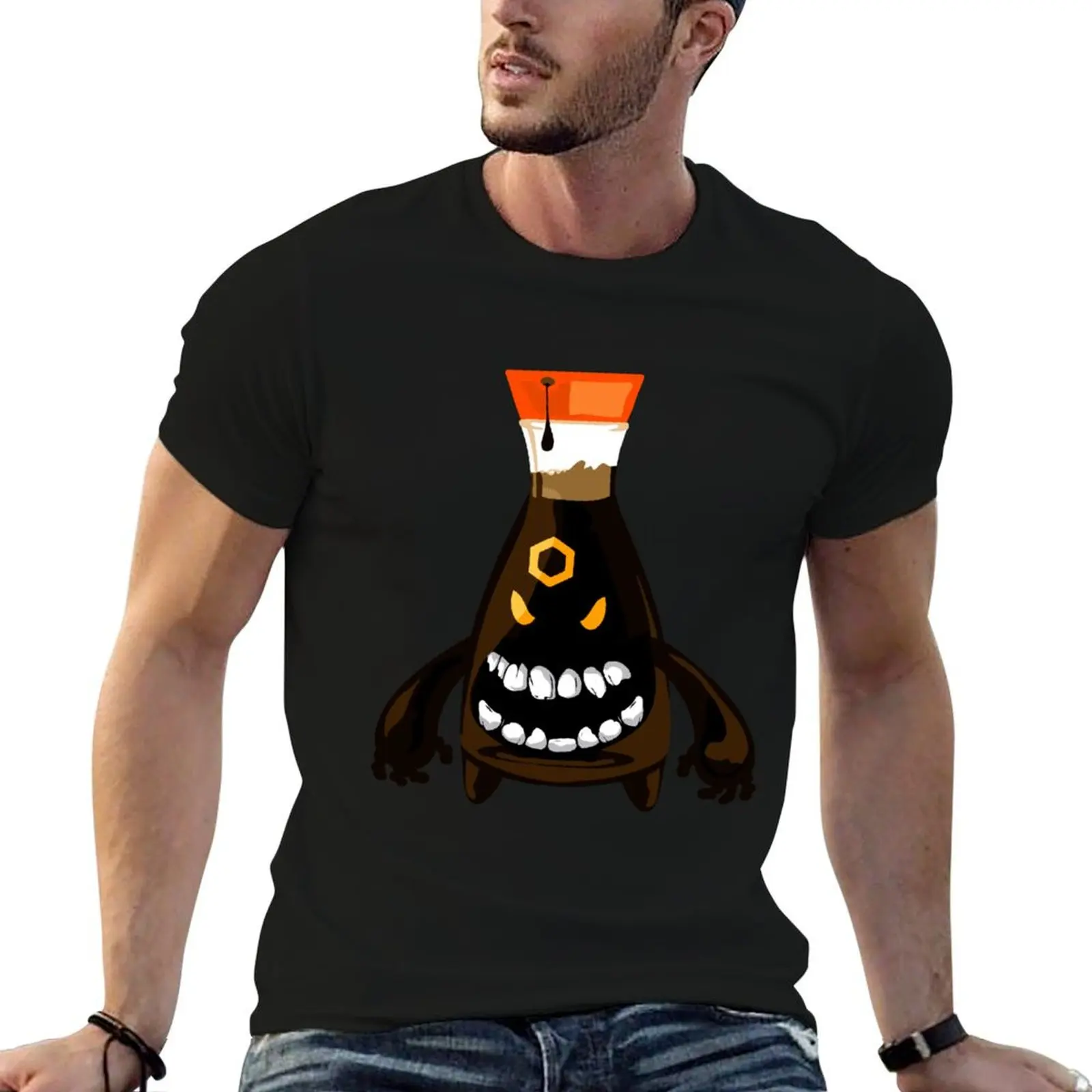 Camisetas divertidas para hombre, camisetas de humor malvado, camiseta oscura, salsa gráfica de soja vintage