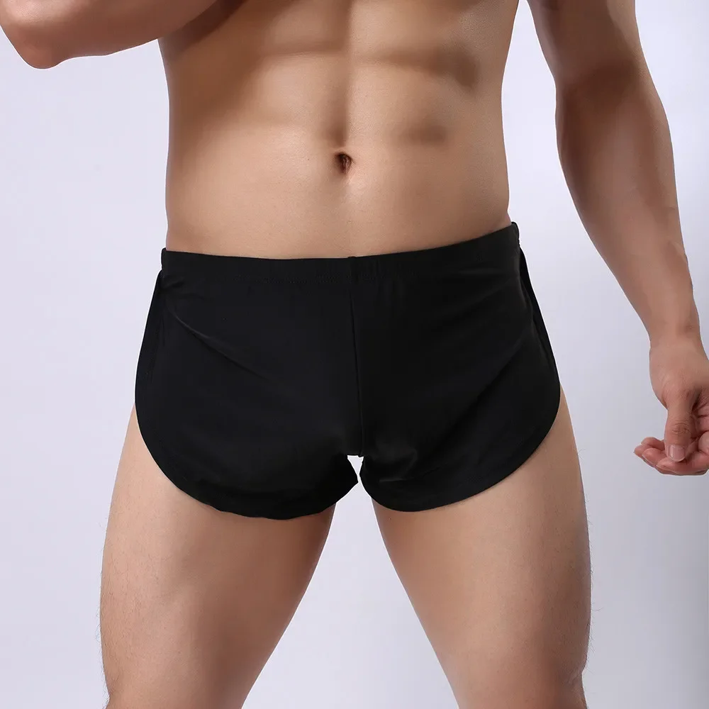 

Одежда для сна, свободные удобные мужские шорты-боксеры, пижамы с разрезом по бокам, нижнее белье, шорты, трусы, трусы, сексуальные трусы Cueca Homme