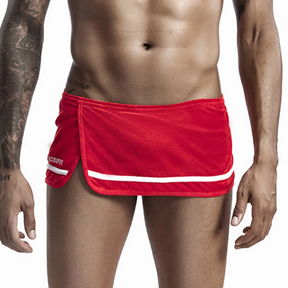 Boxer Briefs Underwear Mens Sport Shirt Shorts Side Split Solid Stylish Summer Breathable Classic Comfy Cotton