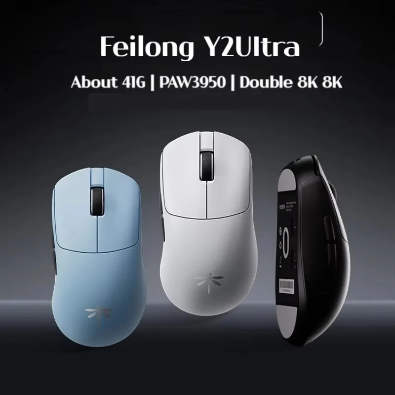 Mouse da gioco Bluetooth ultra wireless VGN Y2 PAW3950 8000HZ 30000 DPI Mouse da gioco Esport ultraleggero tri-modale per laptop Tablet PC