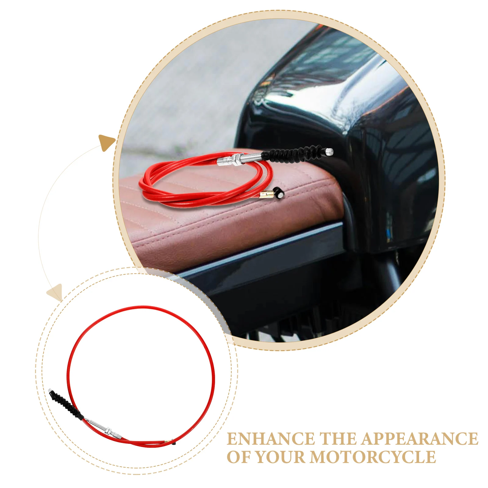 

Motorcycle Replacement Durable Scooter Pull Cord Easy Installation Atv Clutch Control Cable Stand Out Accessory For Scooter