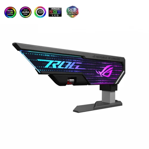 Imagen 2 del producto ASUS-soporte para tarjeta gráfica ROG Herculx GPU, accesorio para RTX 3060-3090 ti Series AURA SYNC efecto 3D, soporte VGA Horizontal