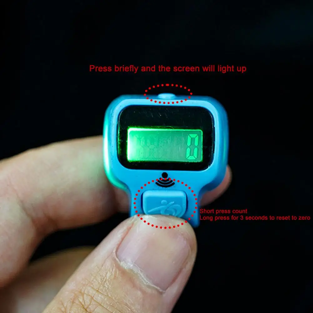 يده الإلكترونية عداد تسبيح خواتم الاصبع تسبيح عداد LED عرض الإلكترونية فنجر الفرس حبة الموقت العد #1