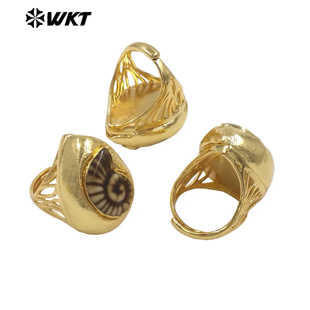 

WT-MPR152 Hot Selling High Quality Ceramic US8 Can Be Adjustable Ring With 18k Real Gold Plated For Women ACC
