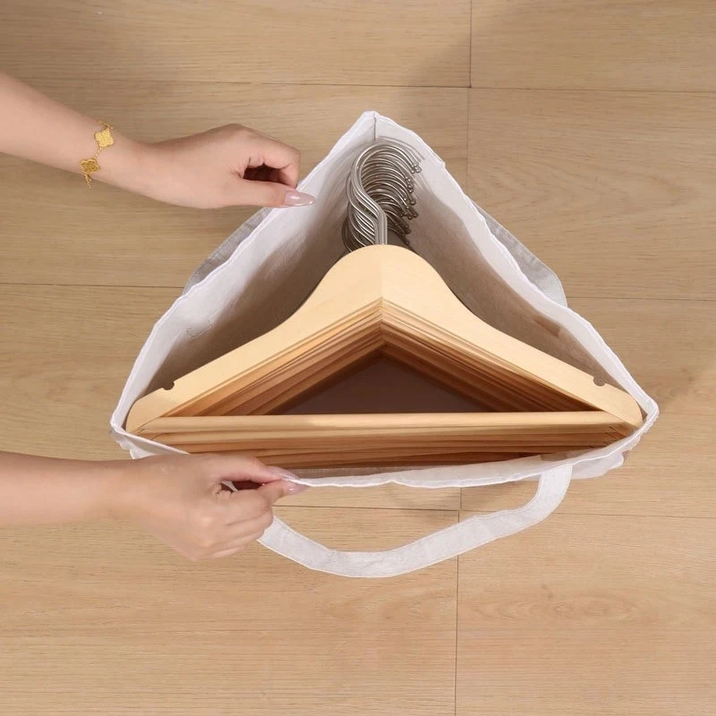 Multifunctional Clothe Hanger Organizer Bag Triangular Space Saving Hanger Organizer with Handle Waterproof Portable Storage Bag