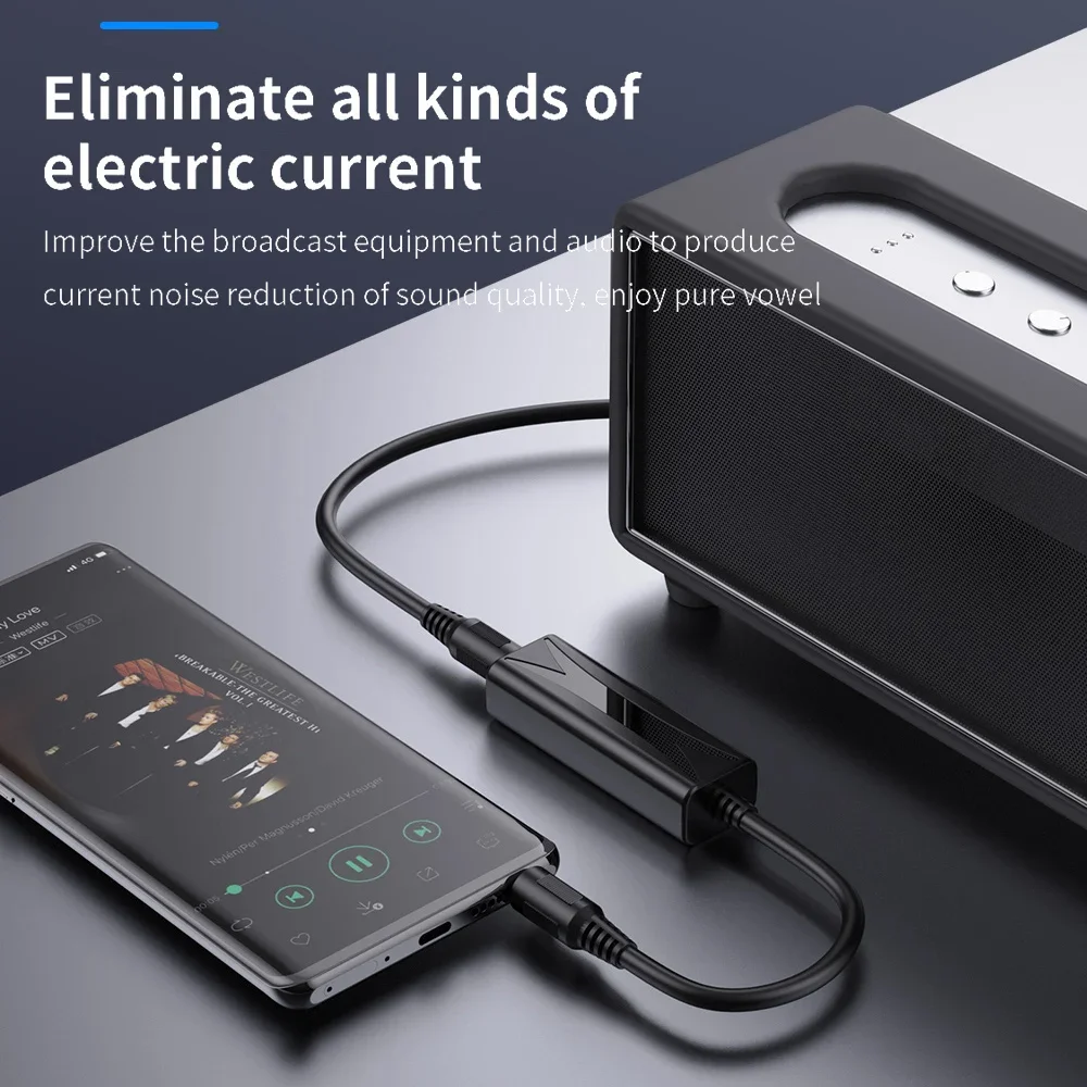 مكافحة التدخل 3.5 مللي متر AUX الصوت مرشح الضوضاء حلقة أرضية عازل الضوضاء القضاء على مكبر الصوت الهاتف نظام الصوت ستيريو السيارة #3