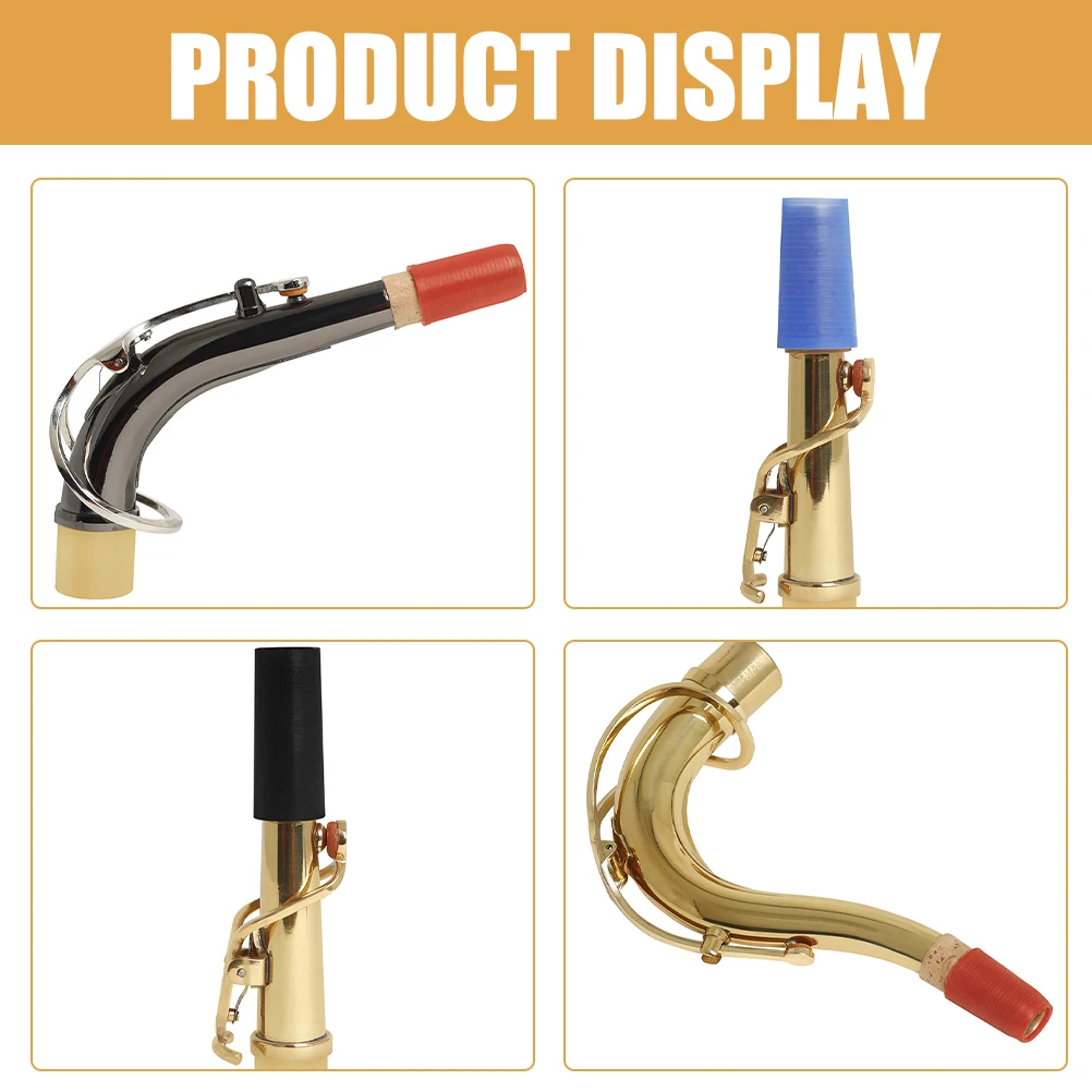 

3 Pcs Saxophone Protective Cover Mute Bent Neck Accessories Bend Sleeve Tenor Strap