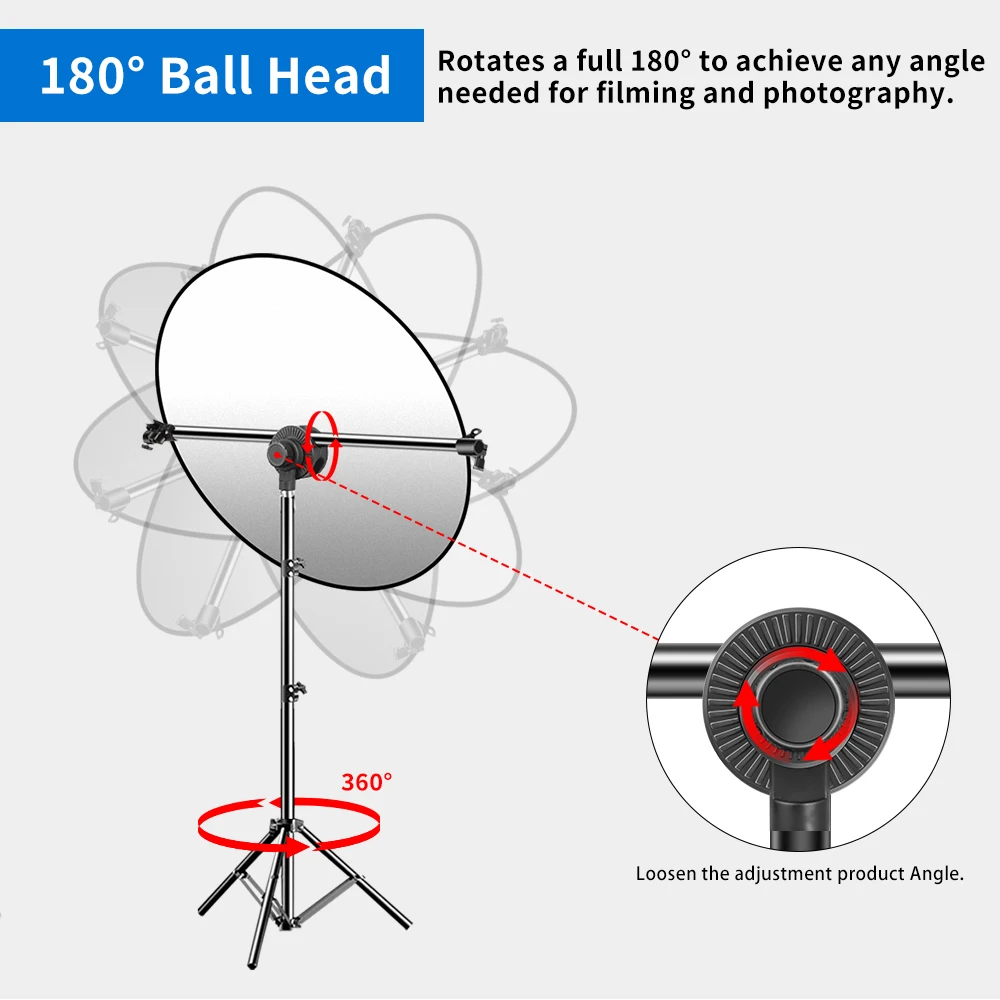 BSVLAR Reflector Board Clamp Stand for Photography - Compatible with  Reflector Boards - 60, 80, 110cm Reflector B