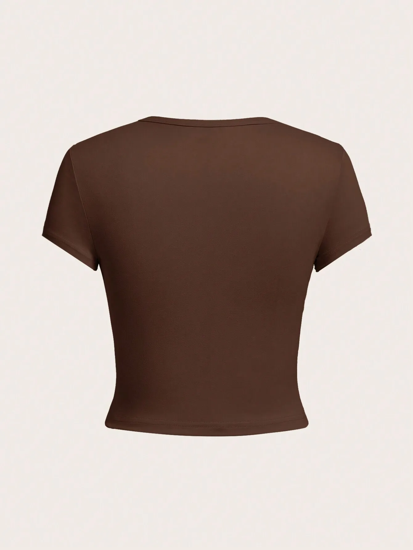 4 camisetas cortas de manga corta ajustadas para mujer, camisetas informales con cuello redondo para trajes de verano