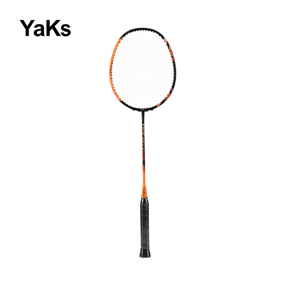 YaKs Official Genuine Composite Carbon 3U Badminton Racquet 22 Pounds G4 Solid Wood Handle Badminton Racquet Free Gifts