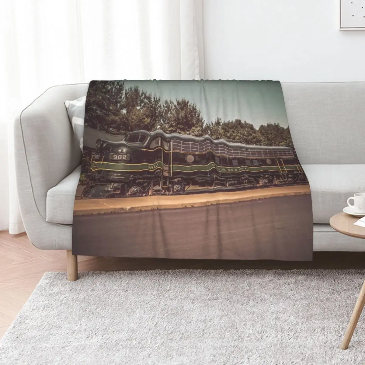 Reading Locomotive 902 Throw Blanket Travel funny gift Luxury Designer christmas decoration Plaid on the sofa Softest Blankets
