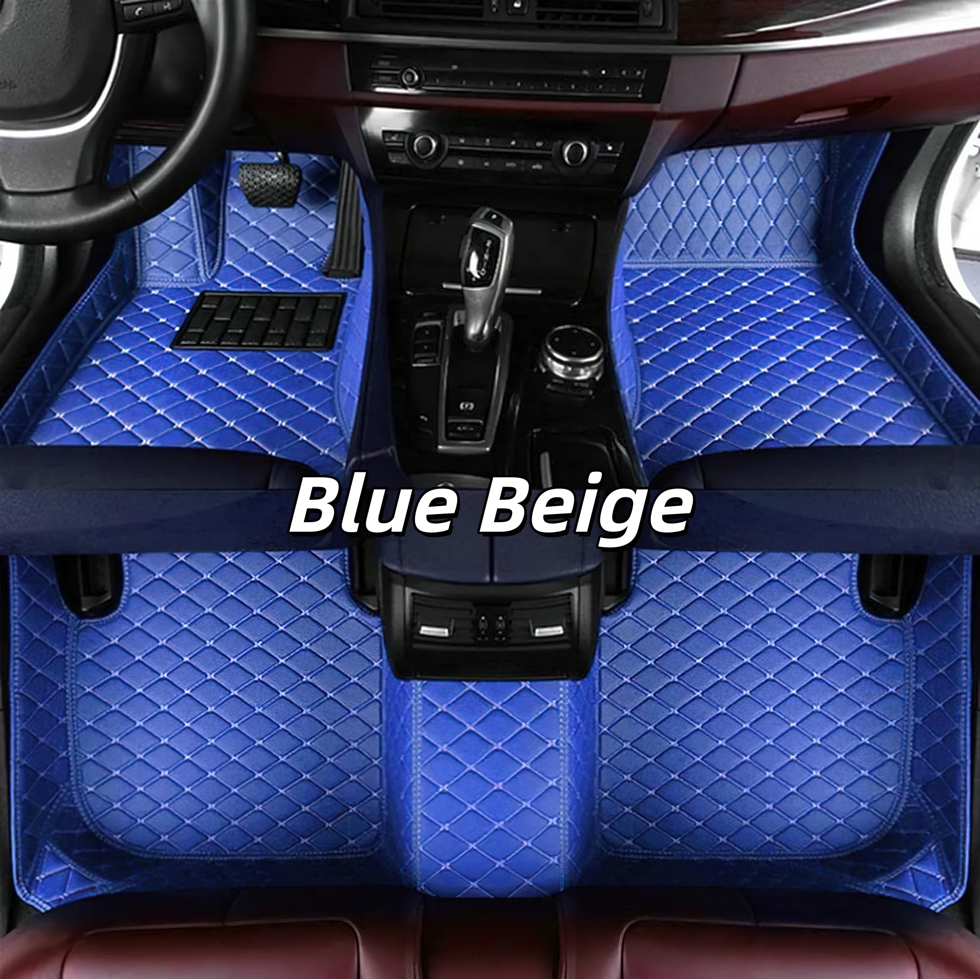 Auto leather carpet pads for Ford Edge 7 Seat 2023 20014 2015 2016-2019 2020-2022 Custom car floor mats vehicle foot mat rugs