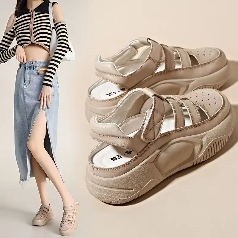 

Кроссовки женские на платформе, модная повседневная обувь в Корейском стиле, Водонепроницаемая дышащая Спортивная обувь для бега, походов, прогулок