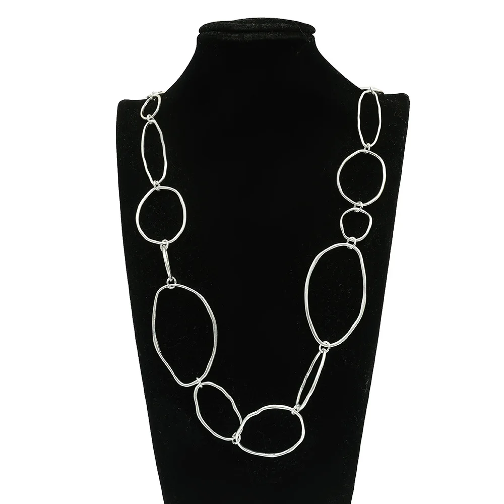 Foreign trade new women's necklace, hot-selling in Europe and America, exaggerated style chain, simple single-layer personalized
