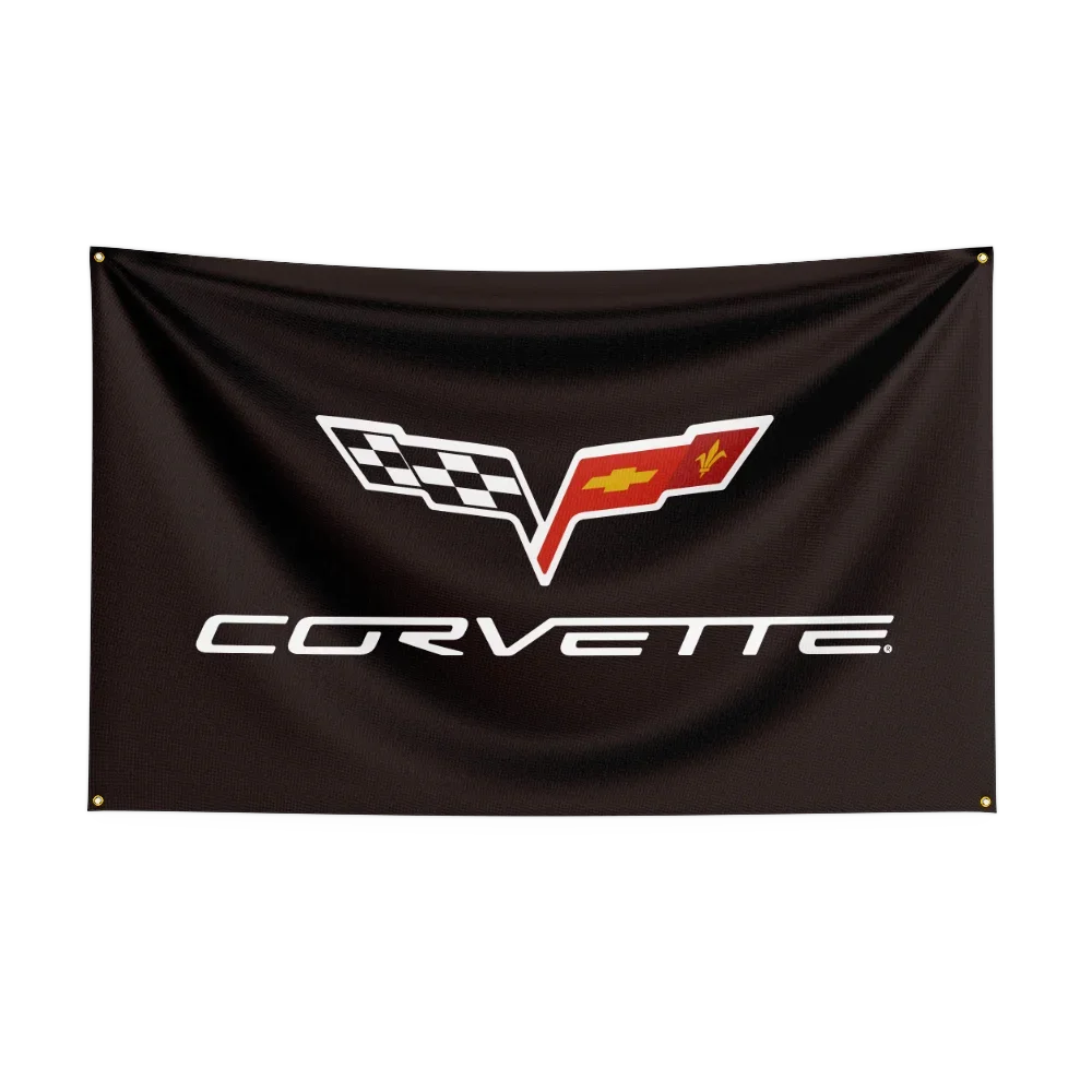 3X5FT Corvettes Car Flag Banner For Car Racing Decoration Poster Tapestry Polyester Outdoor Home