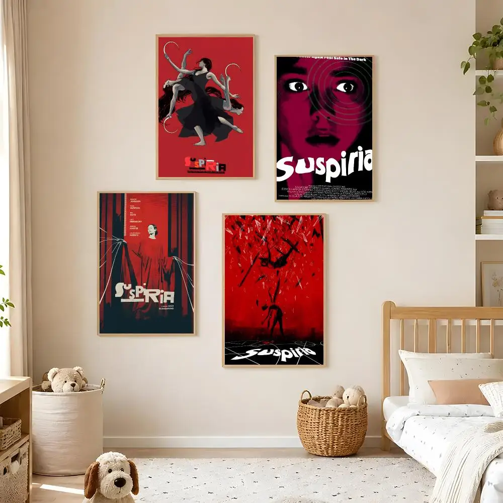 Movie Suspiria Poster Poster HD Waterproof PP Self-Adhesive Removable Wall Art for Bedroom   Decor Gift