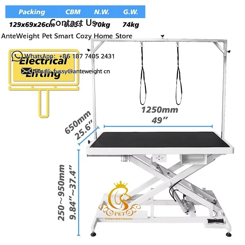 Stainless Steel Grooming Table for Dogs and Cats Blowing Styling Trimming Essential Tool for Pet Shops